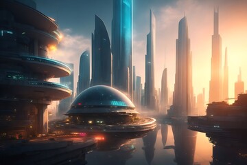 Step into the future with AI art that envisions futuristic cities in a stunning explosion of...
