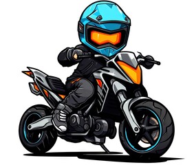  a person riding a motorcycle with a helmet on and on.  generative ai