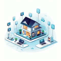 Obraz premium Smartphone with Blank Screen Vector