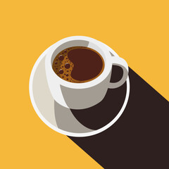 Coffee design over yellow background, vector illustration.