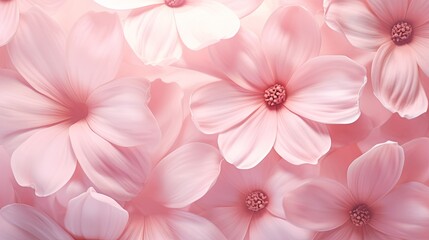  a bunch of pink flowers with white petals on a pink background.  generative ai