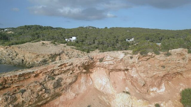 Vista a&eacute;rea Punta Galera, costa de Ibiza.