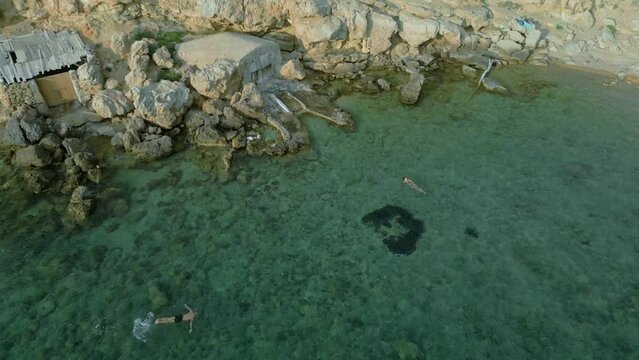 Vista a&eacute;rea Punta Galera, costa de Ibiza.