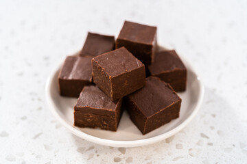 Homemade plain fudge