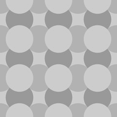 Grey figures background. Overlapping circles texture. Ethnic motif. Seamless surface pattern design with circular quilts ornament. Digital paper with rings for textile print, web designing. Vector