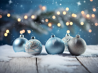 christmas background with christmas balls