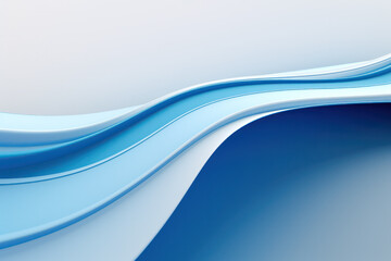 Obraz premium Azure Symphony, Abstract Background with Curved Blue Lines