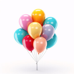 Fototapeta na wymiar colorful balloons isolated on white background