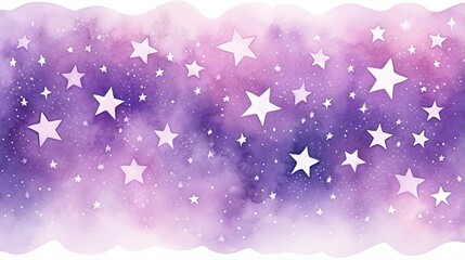 Fototapeta na wymiar a purple and white background with white stars on the side. generative ai