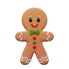 Gingerbread 3D Icon Transparent Background