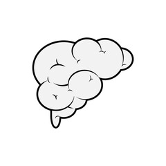 Brain Icon. Mind in Line Art Style Symbol - Vector.