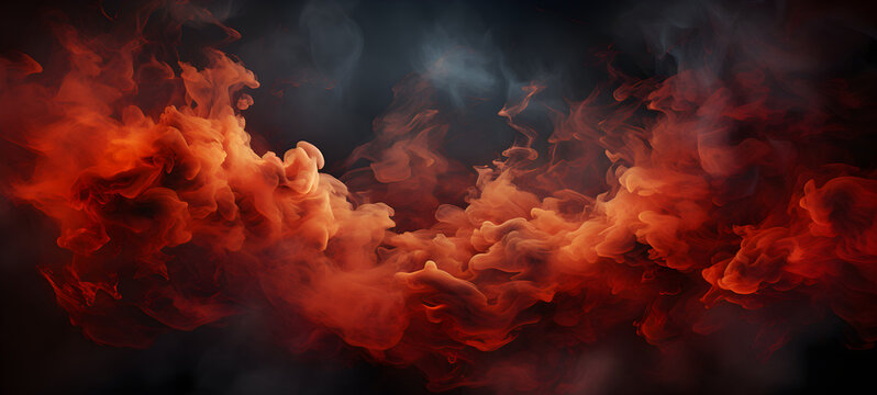 Ai orange smoke waves cloud background. elegant wavy vector background