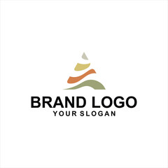 letter A colour abstract logo vector company