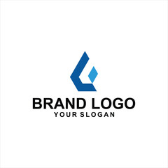 letter F triangle logo vector company