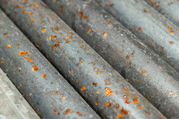 steel bars with rust. background