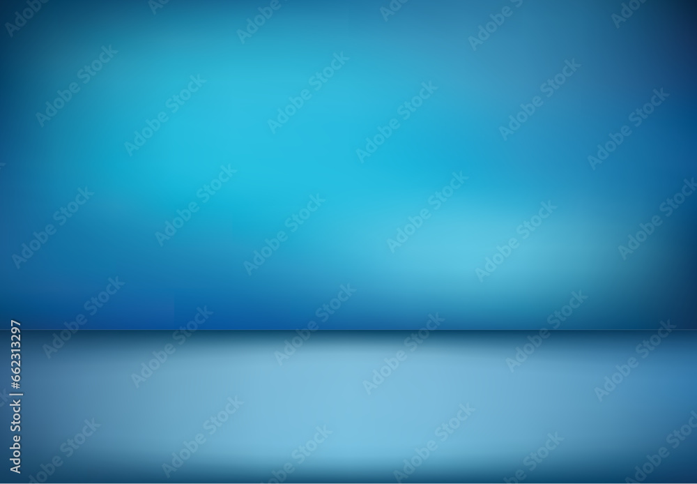 Aufkleber Simple blue retro abstract studio gradient light background for product montage or text backdrop designs