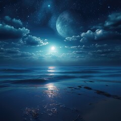 Fototapeta na wymiar Starry Night Sky Digital Backdrop