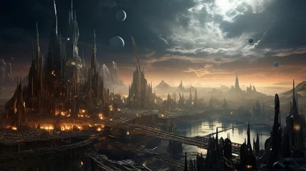 Rollo an otherworldly cityscape on a distant planet, where imagination and innovation have shaped a new reality © Hassan