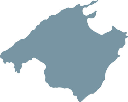 doodle freehand drawing of mallorca map.