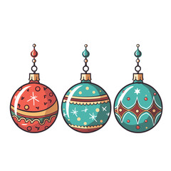 christmas ornaments frame vector