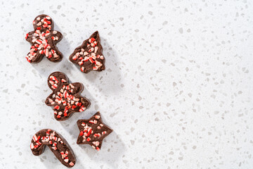 Christmas cookie-cutter peppermint fudge