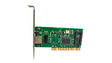 Personal computer Lan Network Card isolated transparent background