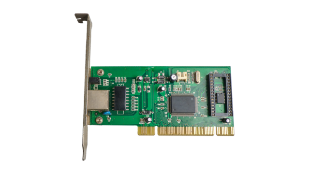 Personal computer Lan Network Card isolated transparent background