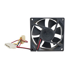 Small box fan for cooling personal computer isolated transparent background