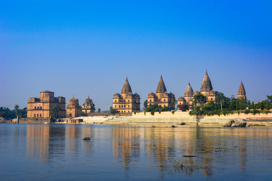 Royal Cenotaphs at Orchha in Madhya Pradesh, India.