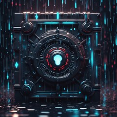abstract technology background with futuristic elements. cyber security system. 3d render illustration abstract technology background with futuristic elements. cyber security system. 3d render illust