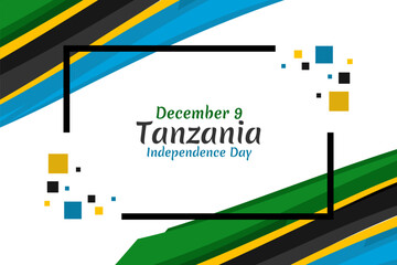 December 9, Independence Day of Tanzania vector illustration. Suitable for greeting card, poster and banner.