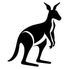 Kangaroo Silhouette Images. Kangaroo Icon Vector Illustration. SVG