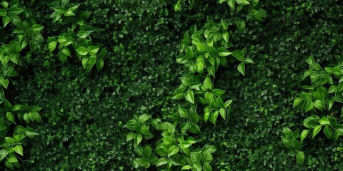 Obraz premium photo of green leaves spreading evenly across the fence. generative AI