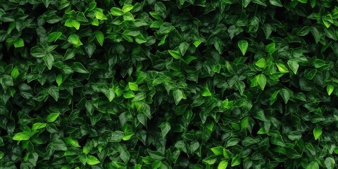 Fototapeta na wymiar photo of green leaves spreading evenly across the fence. generative AI