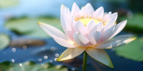 beautiful lotus flower. generative AI