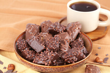 Chocolate with hazelnuts