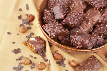 Chocolate with hazelnuts