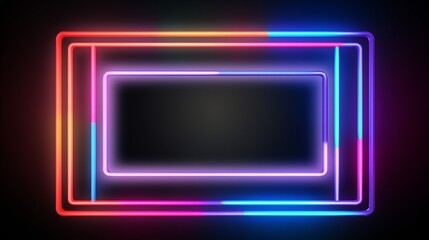 Colors neon frame in stacking style design