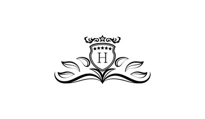 royal crown emblem logo H