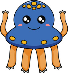 Cute 6 Legged Monster Illustration
