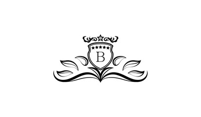 royal crown emblem logo B