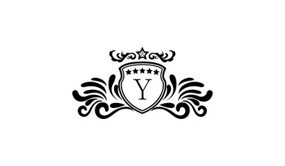 Fototapeta premium Luxury Retro Elegant Logo Y
