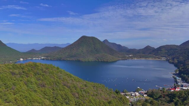 榛名山のドローン映像・群馬県高崎市・日本の風景