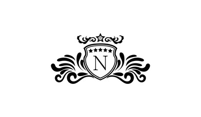 Luxury Retro Elegant Logo N