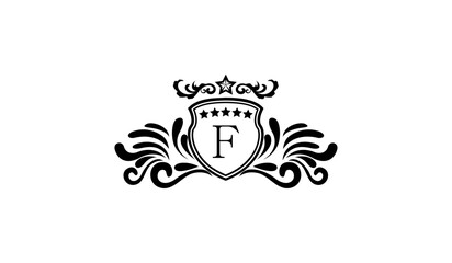 Luxury Retro Elegant Logo F