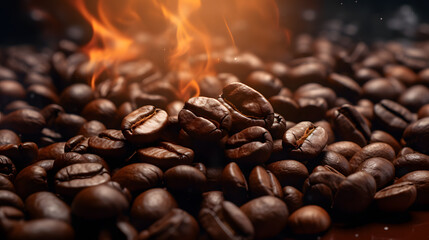 Steaming Hot Coffee Beans: A Roasty Aroma