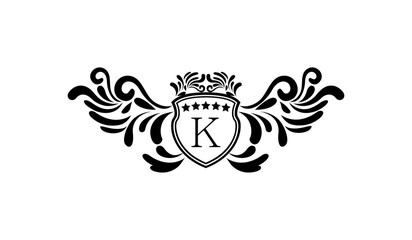Luxury Retro Elegant Logo K