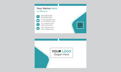 A vector template simple business card design set with geometric shapes.Ready for print.