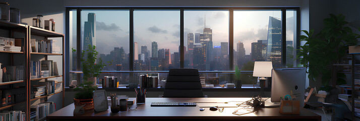 Office office on a tall building