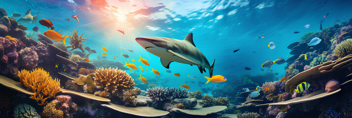 Beautiful underwater panoramas